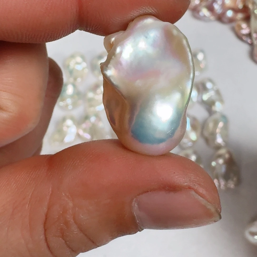 淡水珍珠银S925镶嵌颈饰阿*儿