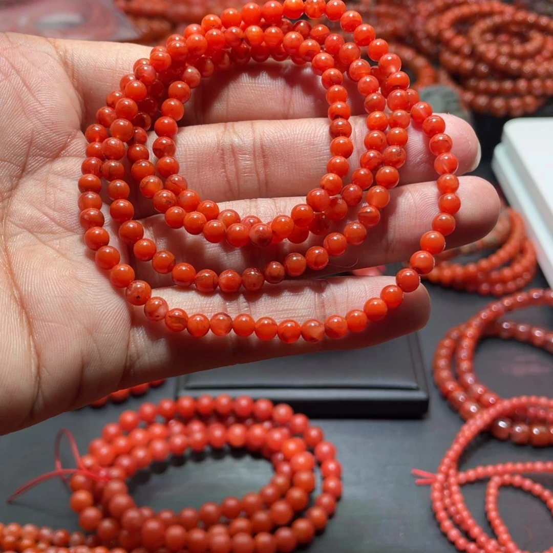 南红玛瑙手链未镶嵌