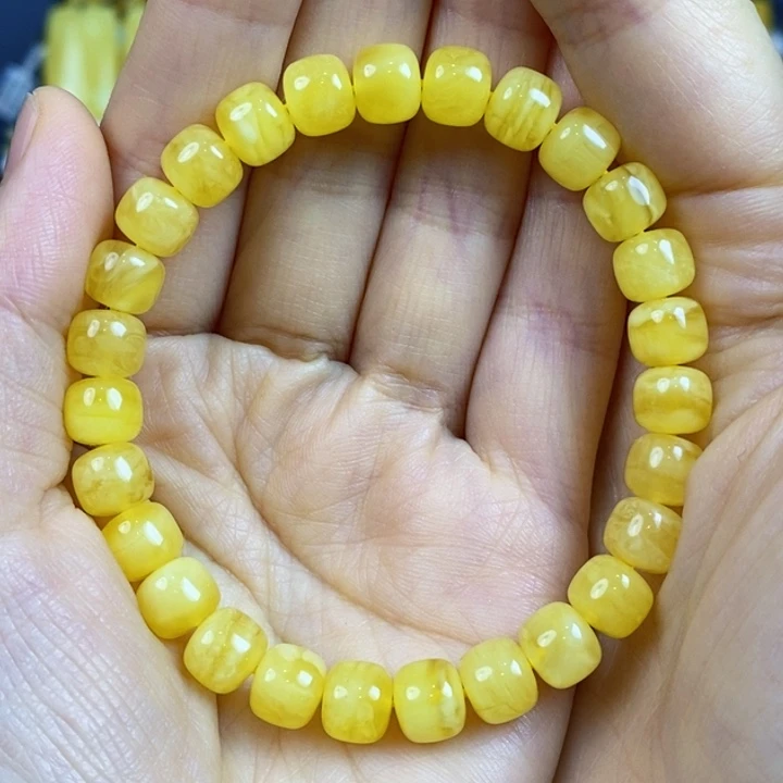 蜜蜡手链未镶嵌天然原矿假一赔十