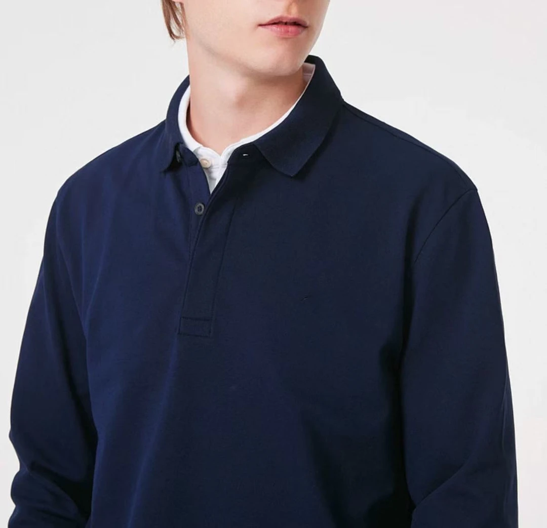 6248-男士长袖暗扣POLO