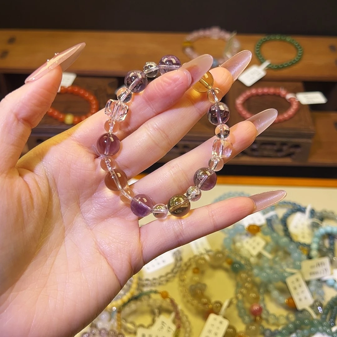 水晶手链银S925镶嵌紫水晶2080