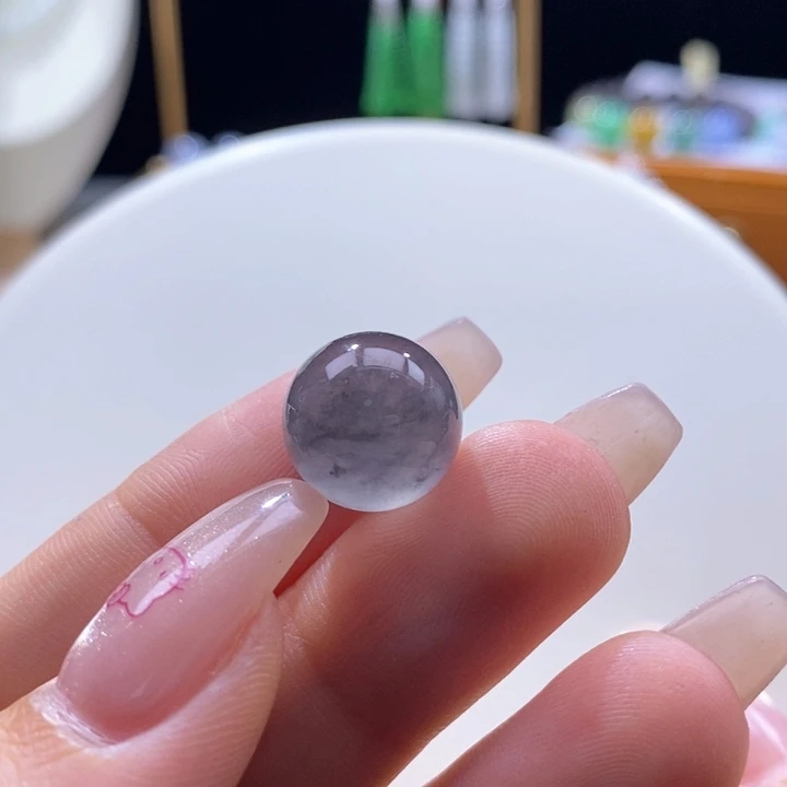 翡翠未镶嵌吊坠(不含链)翡翠黑杠圆珠卡13.3