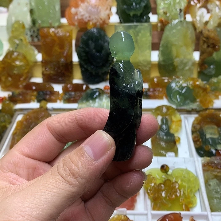 蛇纹石玉未镶嵌珠宝半成品