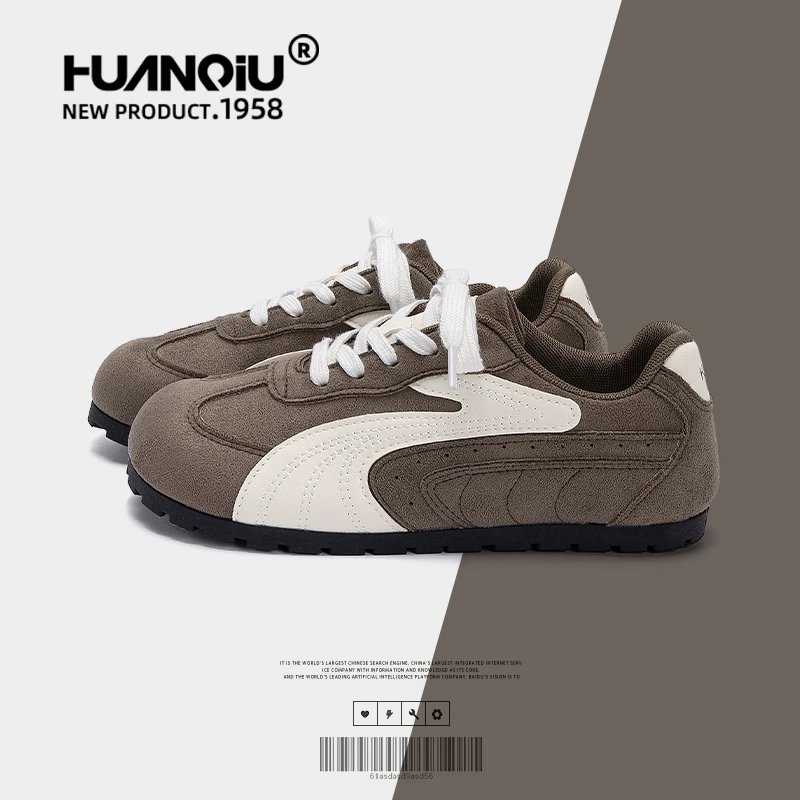 环球时尚德训鞋女2025新款秋季复古女鞋平底欧若风网红低帮板鞋女