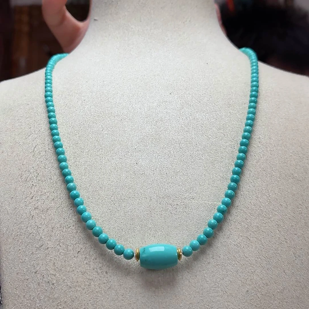 18K金镶嵌绿松石珠宝奇石