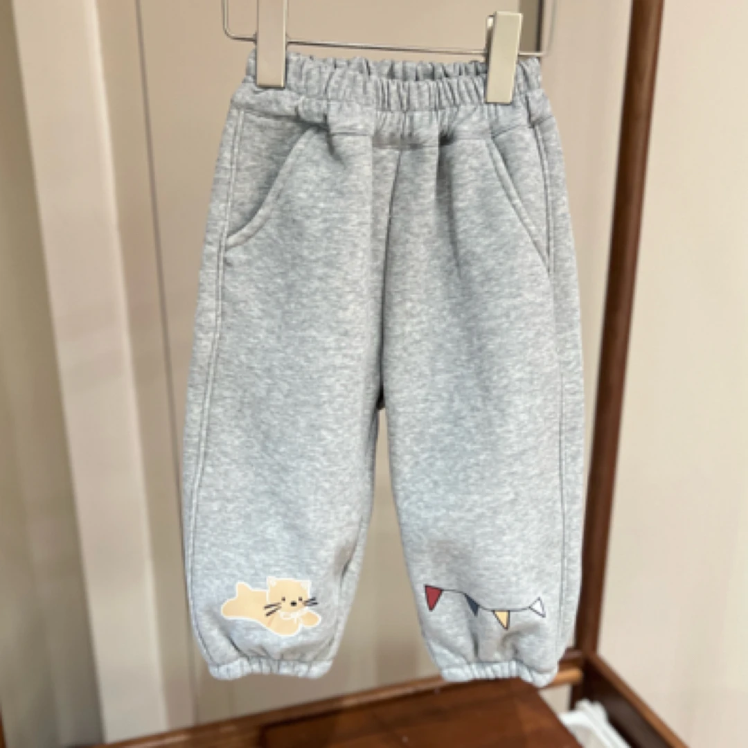 【编号Q590】BBX-21-08-儿童卡通杯印花卫裤灰色-BBX