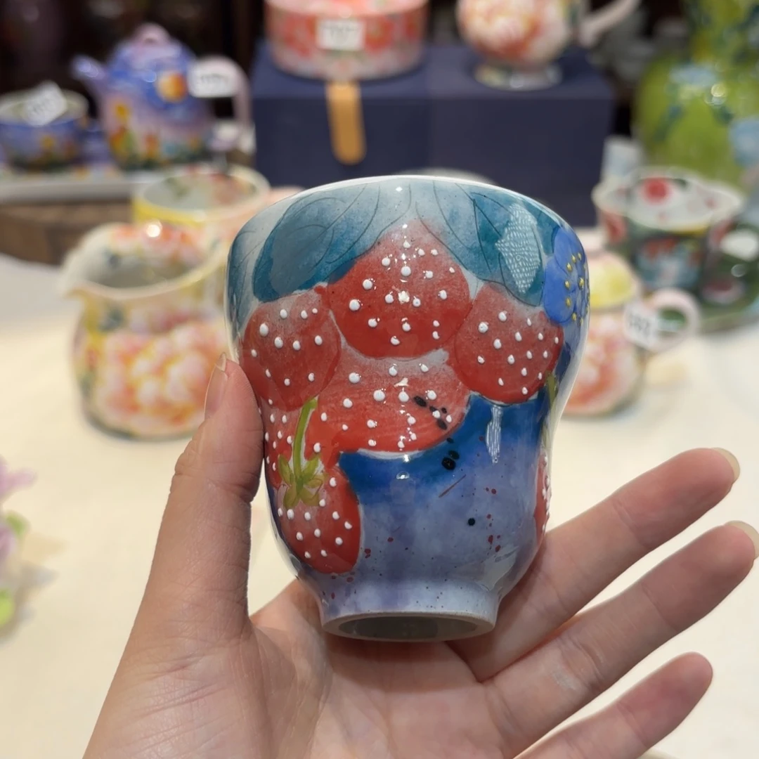 景德镇手绘高温釉下彩陶瓷茶具