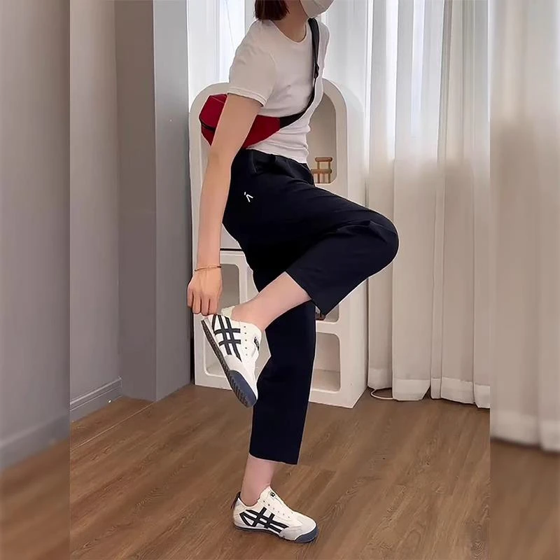 复古哈伦九分气球裤子女春秋薄款2025新款梨形身材速干运动休闲裤