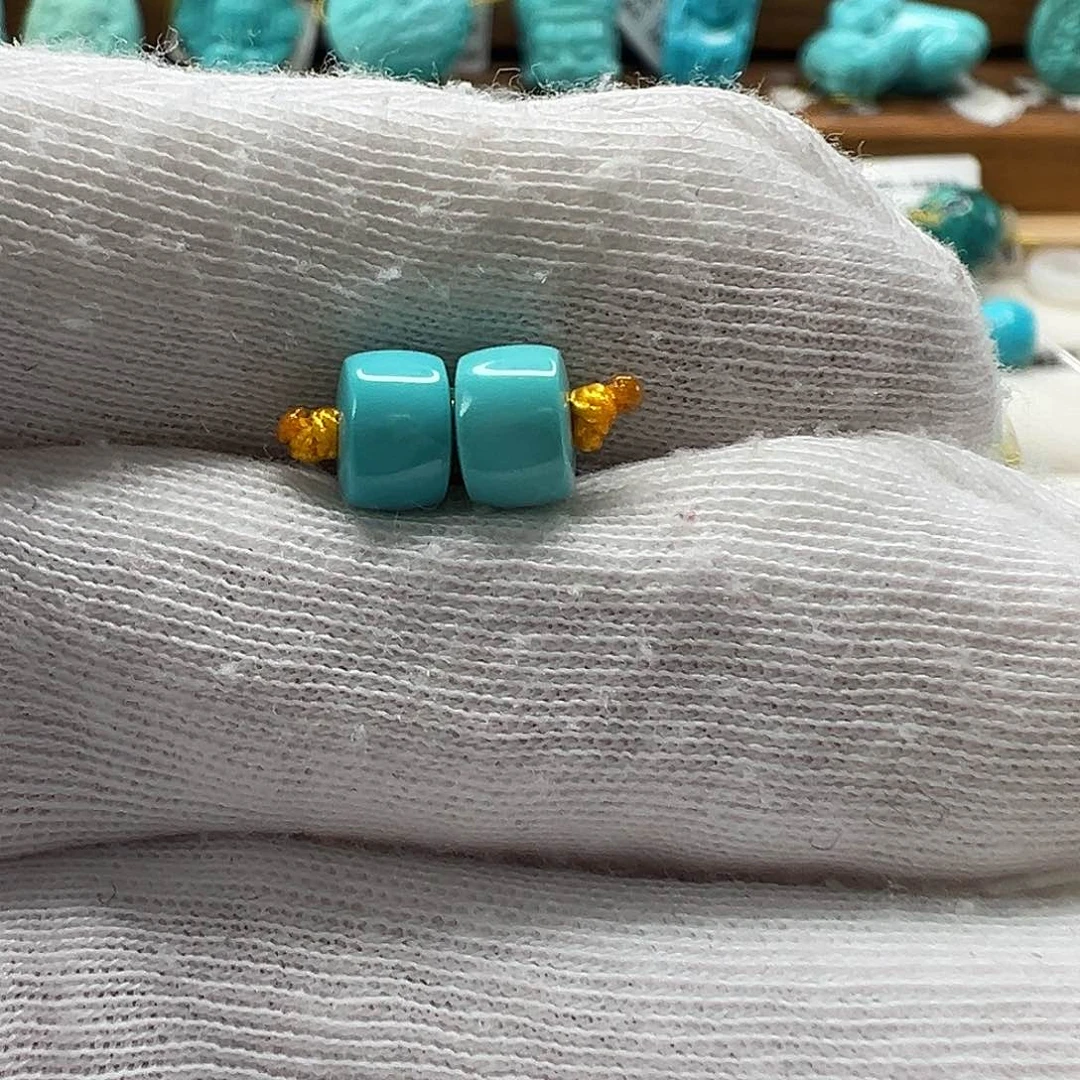 绿松石直切珠 未镶嵌