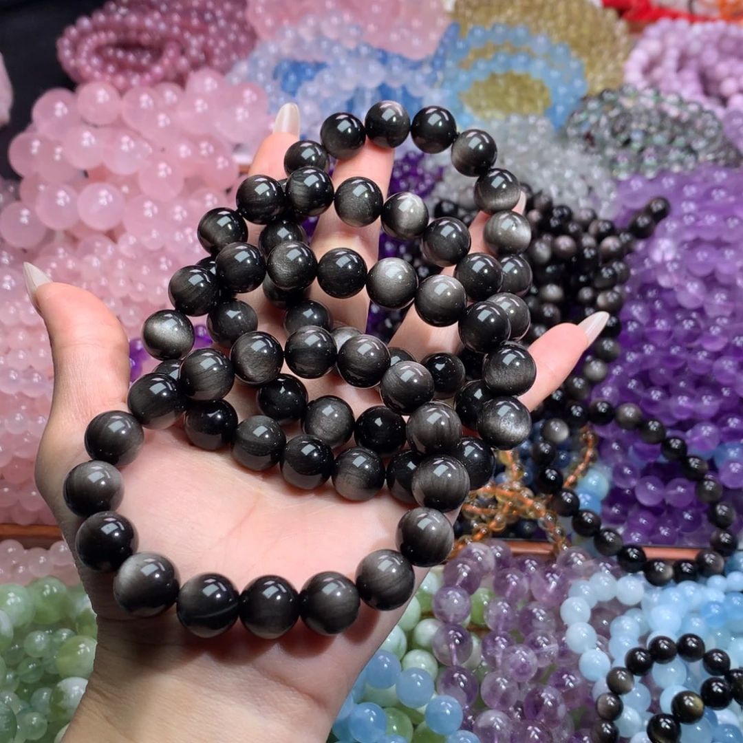 水晶手链未镶嵌银耀一线天卡12（多样性发其一）