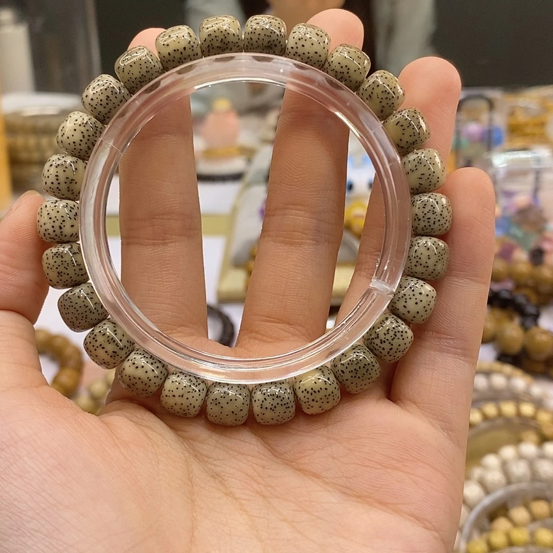 吊坠星月菩提98石玉灰冰满天星