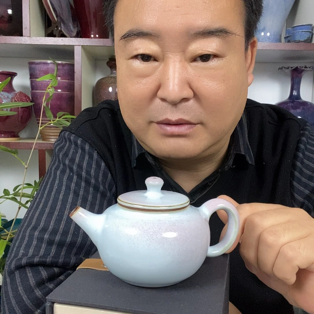 壶钧瓷茶壶高温窑变西施壶