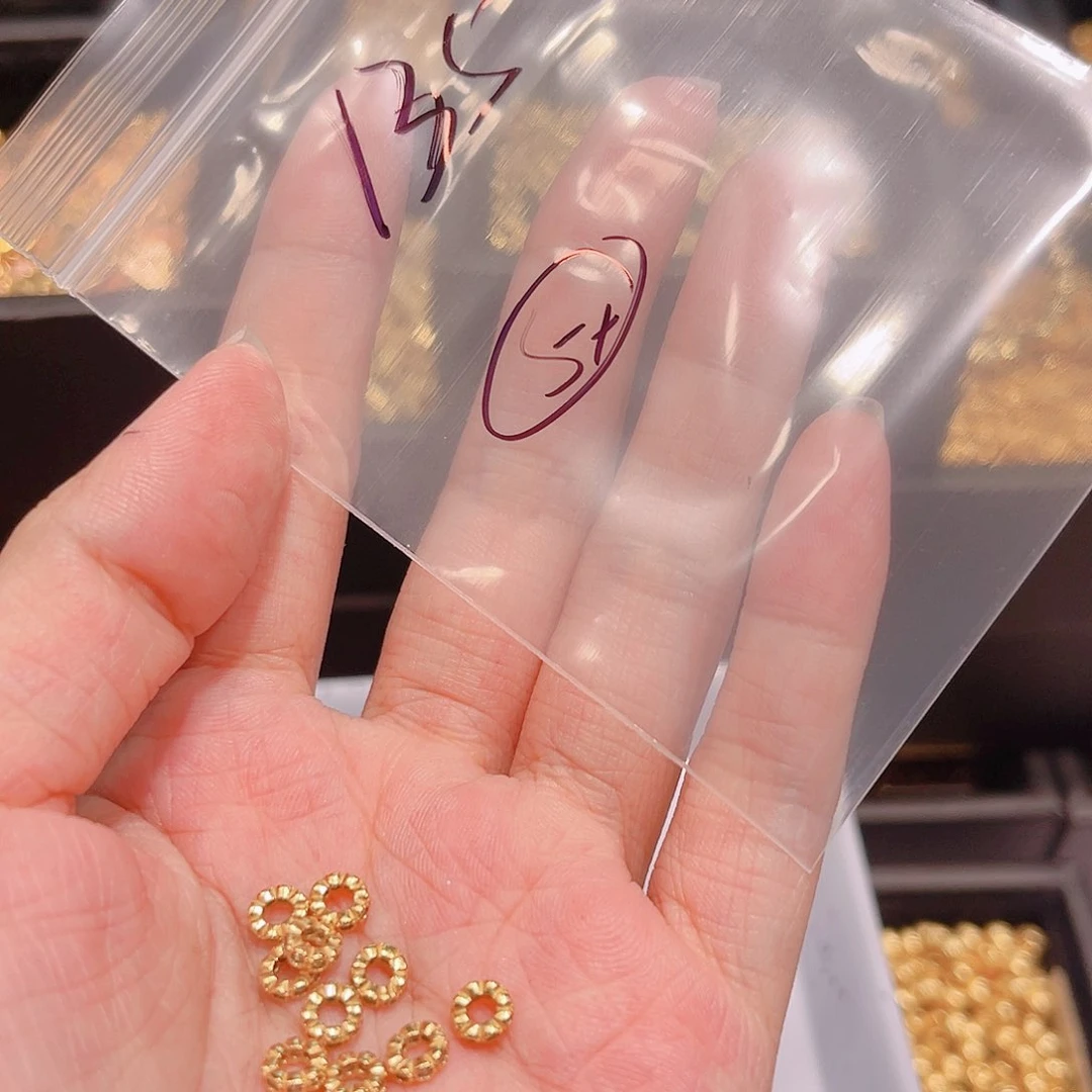 水晶珠宝半成品银S925镀金镶嵌135 。