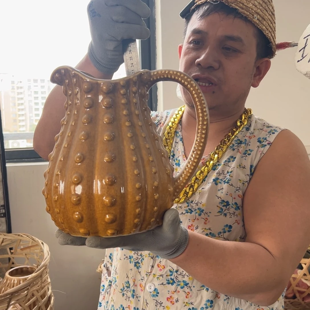 摆件44 号高中低温陶瓷工艺瓶（部分微瑕）