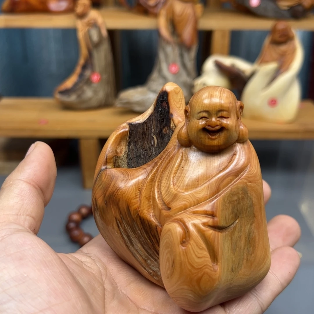 碧***心木崖柏木摆件手把件