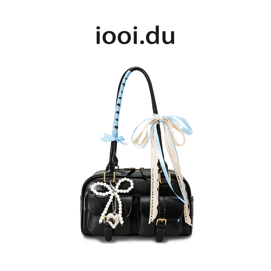 iooi.du芭蕾珍妮DIY爱豆枕头包包女复古通勤单肩包腋下包手提包