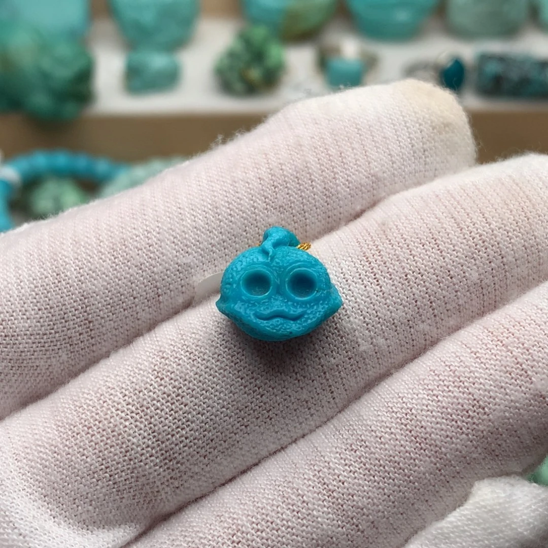 绿松石未镶嵌珠宝奇石12.7mm