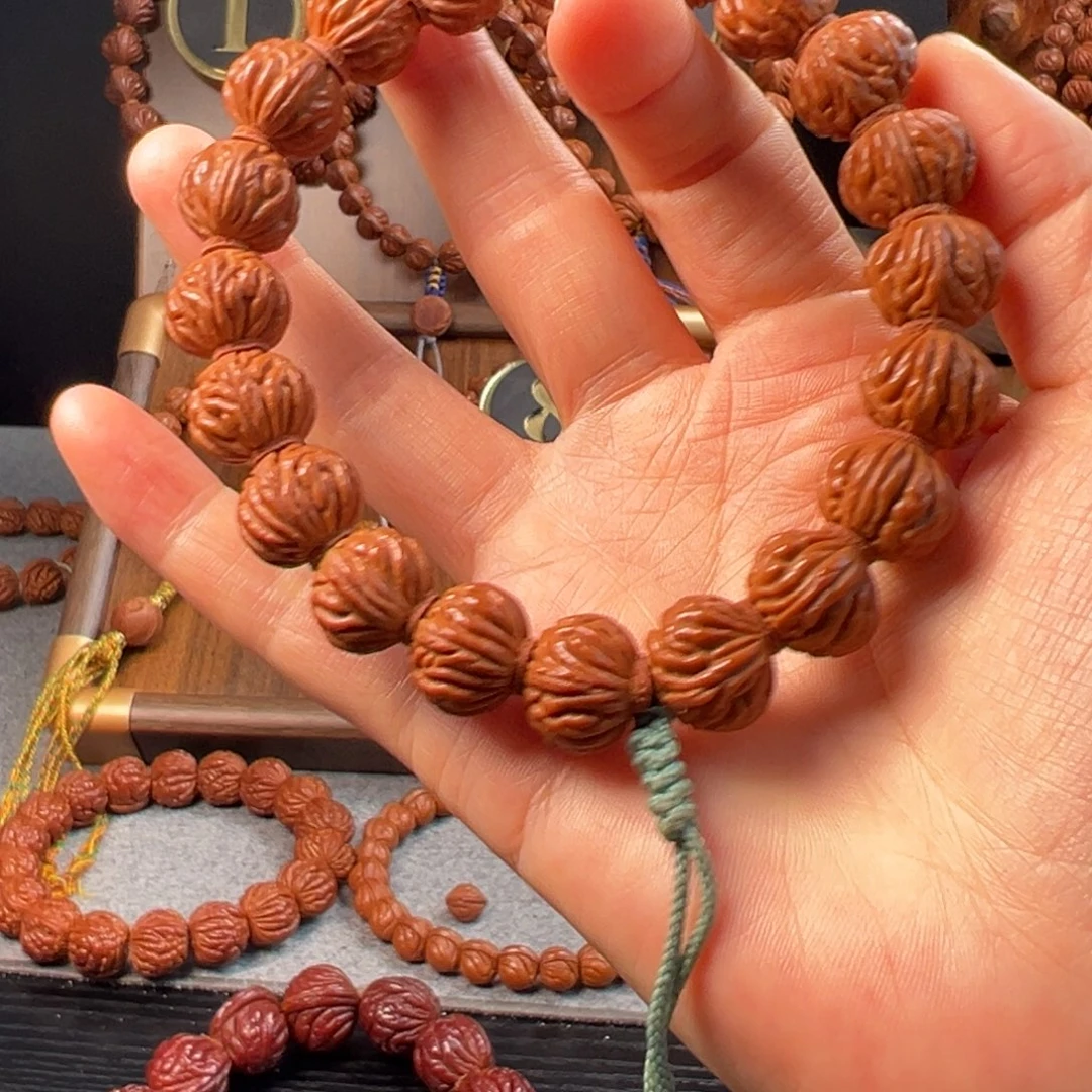 桃核手串15野生金蟾