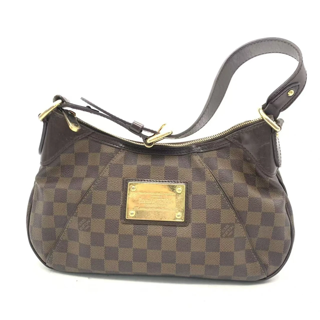95新 LouisVuitton/路易威登 【安则专属】棕棋盘格金牌腋下包