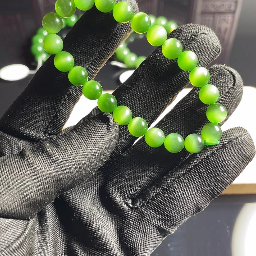 和田玉（碧玉）未镶嵌手链