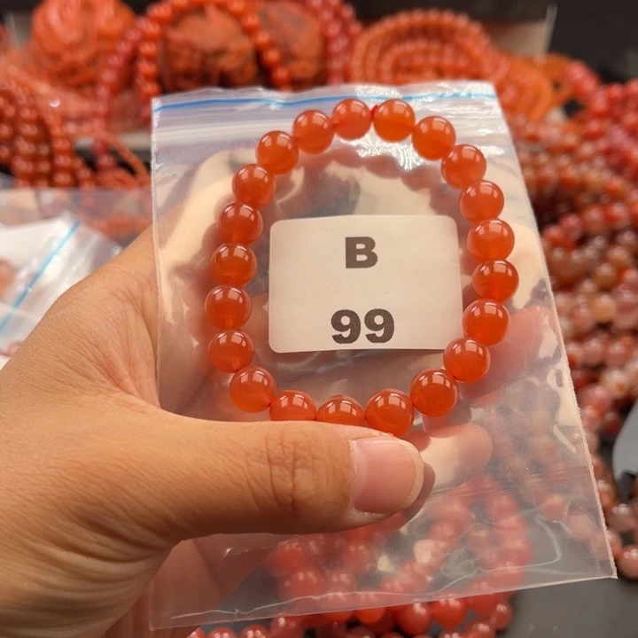 南红玛瑙未镶嵌多样性发货默认微瑕称重9mm