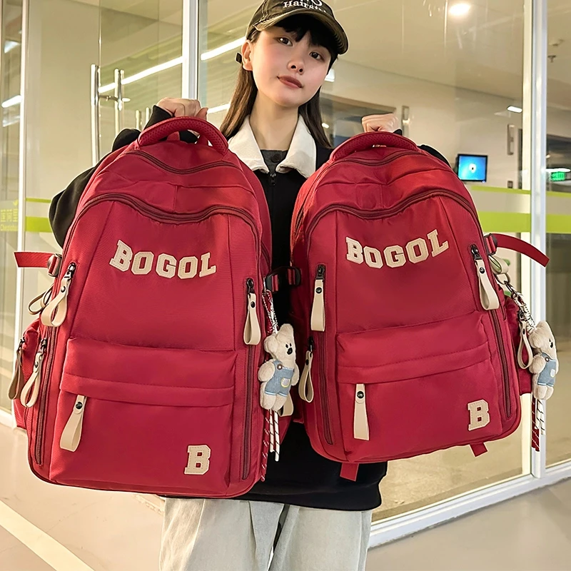 双肩包推荐减负背包大书包直播学生高中生大容量电脑背包休闲旅行