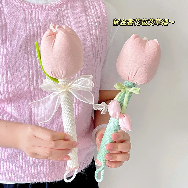 母亲节礼物实用可爱郁金香花瓣桃子艾草锤按摩养生锤护士节伴手礼