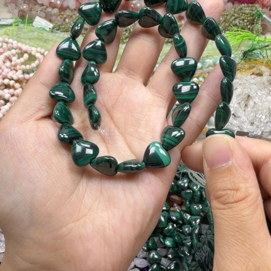 紫晶珠宝半成品未镶嵌卡11孔雀桃心一条