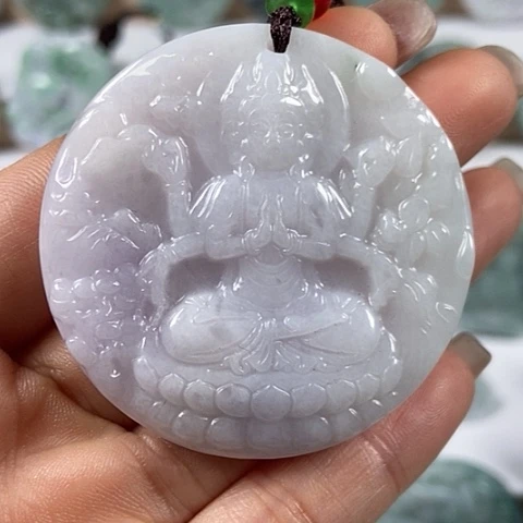 翡翠颈饰未镶嵌观音福利