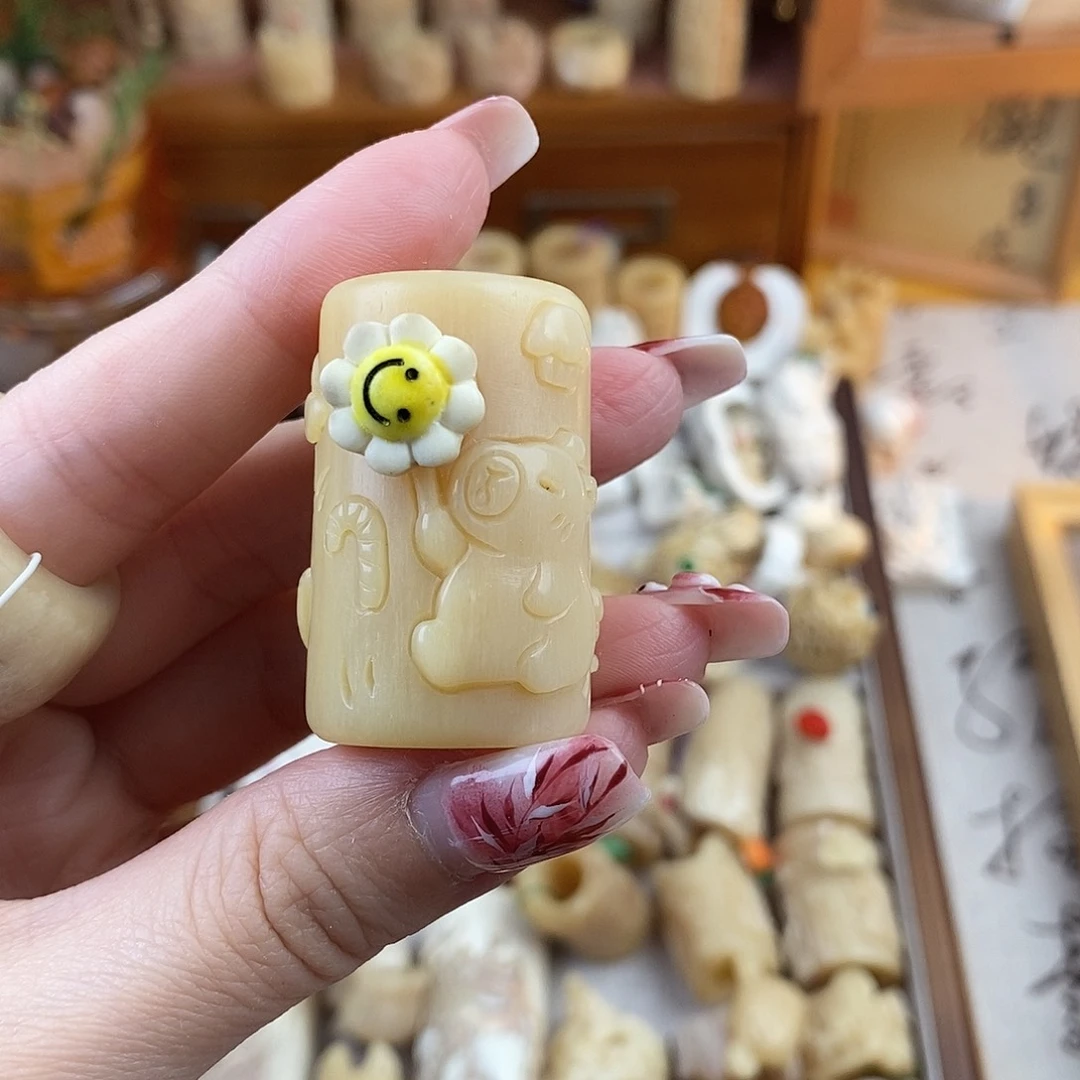 鹿骨把件桃*宝M7马骨雕刻的卡皮巴拉骨笛