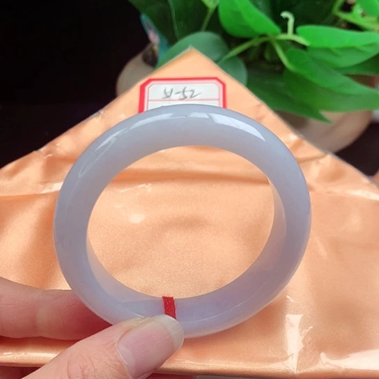 翡翠手镯未镶嵌     正圈51-52 冰紫罗兰