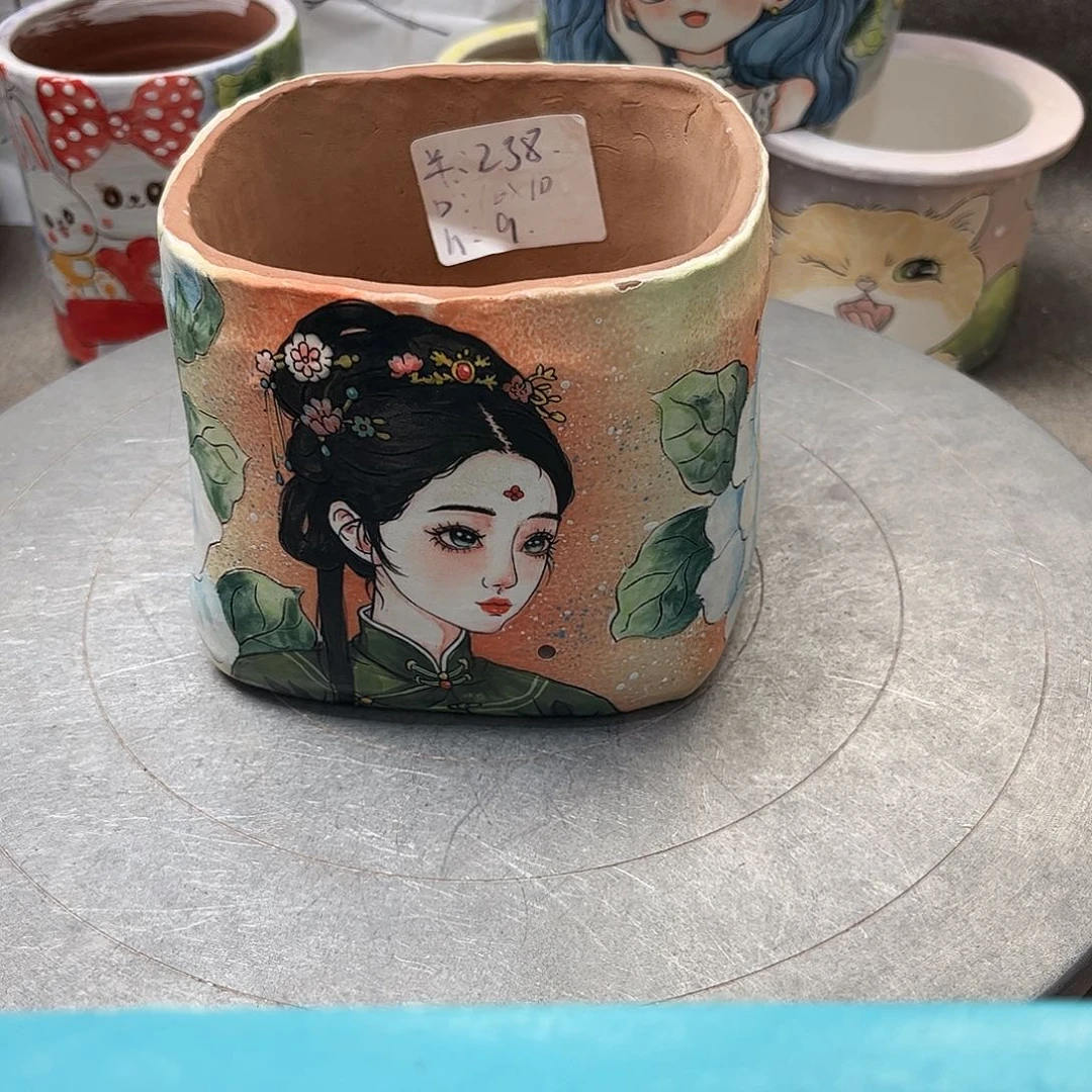 花盆紫砂人物福利