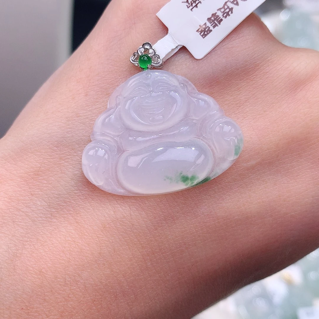 颈饰18K金镶嵌翡翠