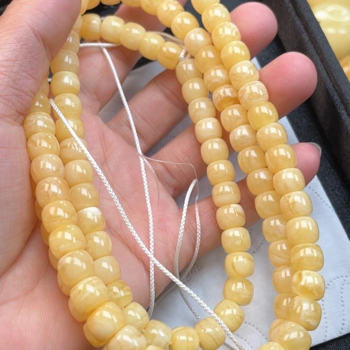 蜜蜡裸石未镶嵌蜜蜡8➕佛珠