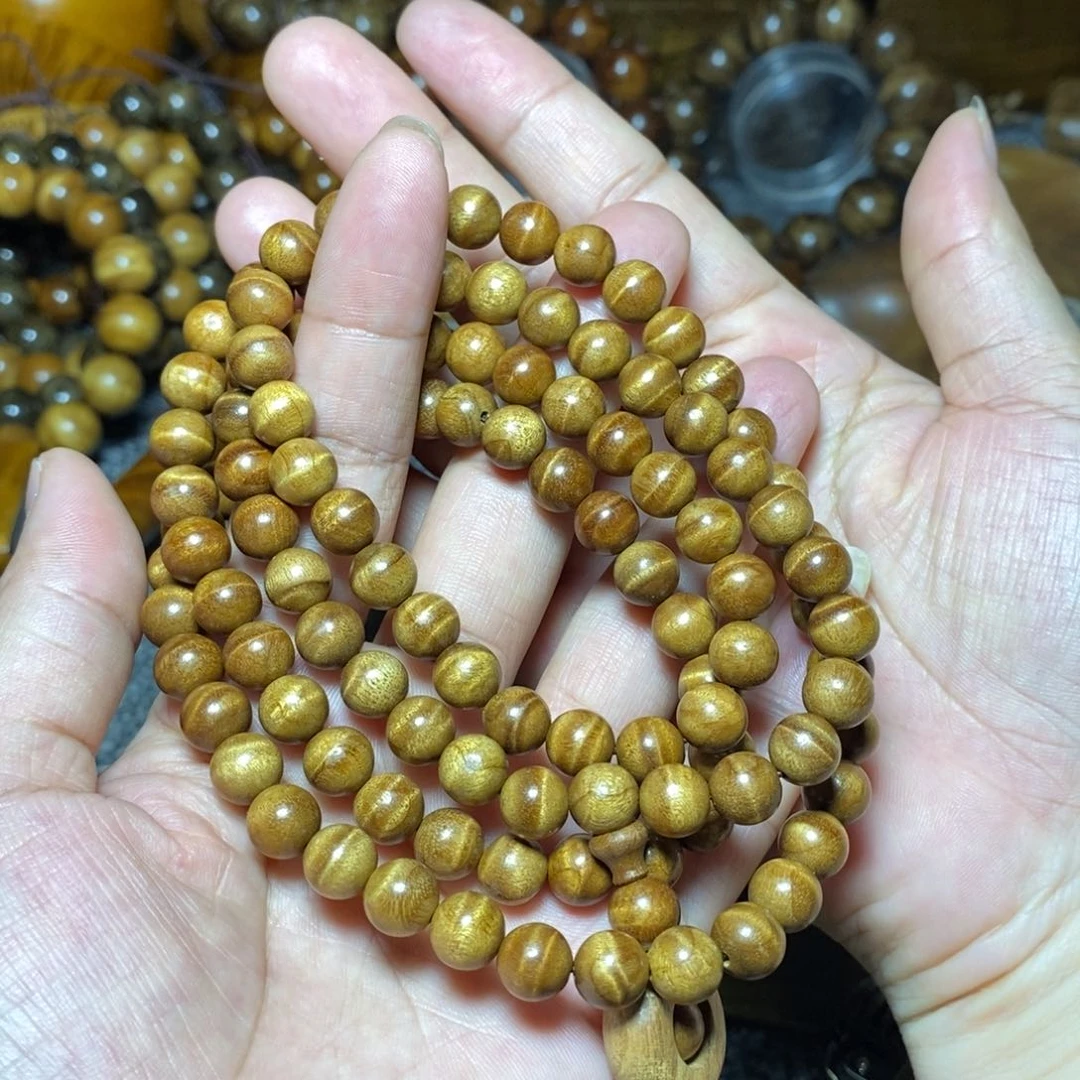 金丝楠枯木佛珠0.8小叶