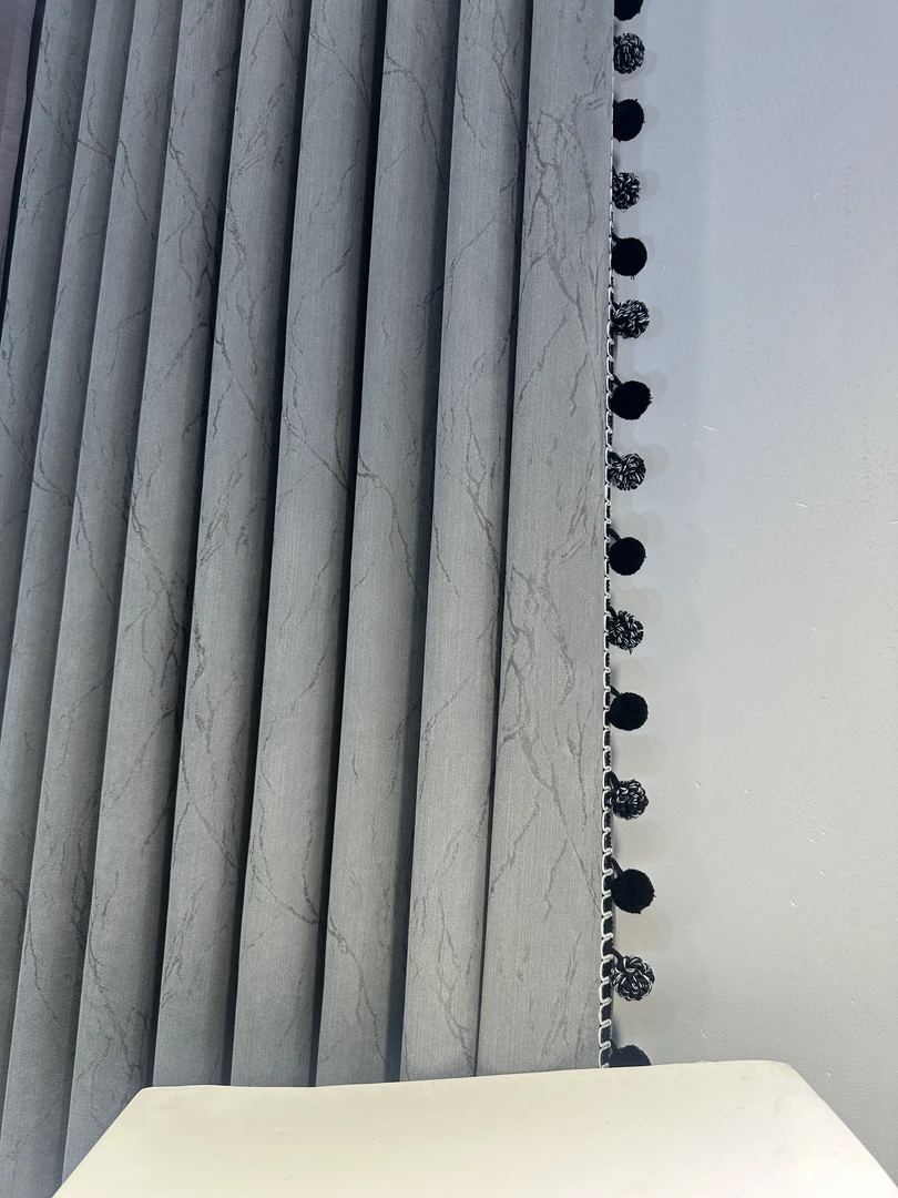 大理石深灰雪尼尔客厅卧室全遮光新品轻奢高端窗帘送花边高度2.8
