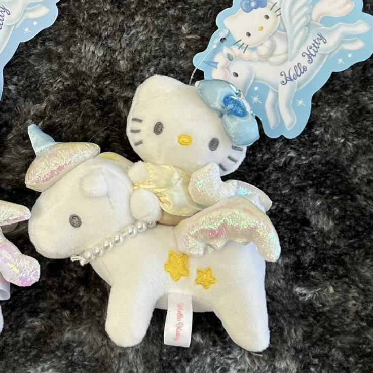 《kitty酱》 梦幻kt独角兽爱心扣飞马毛绒包包挂件～超萌
