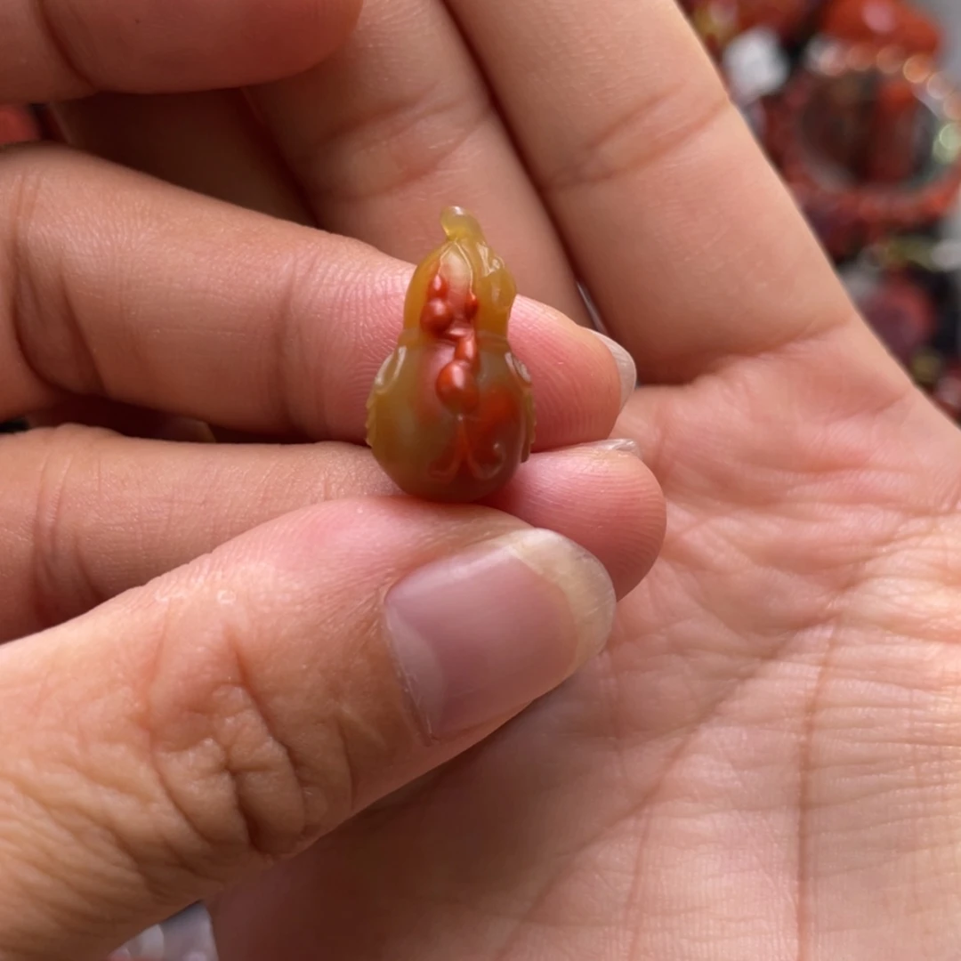 【闪购商品】未镶嵌包浆葫芦11mm南红玛瑙