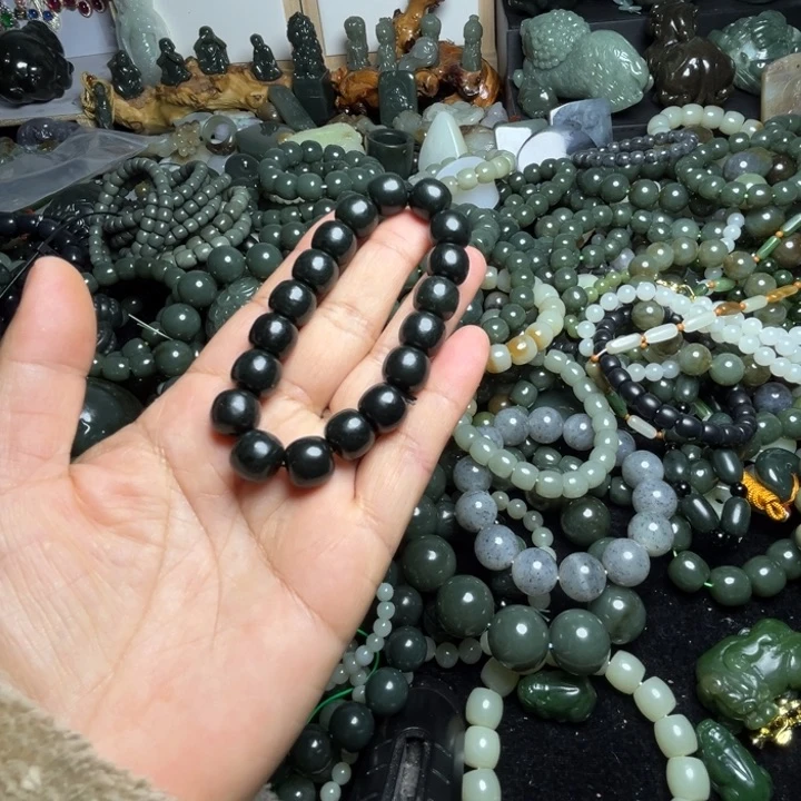 和田玉手串未镶嵌12