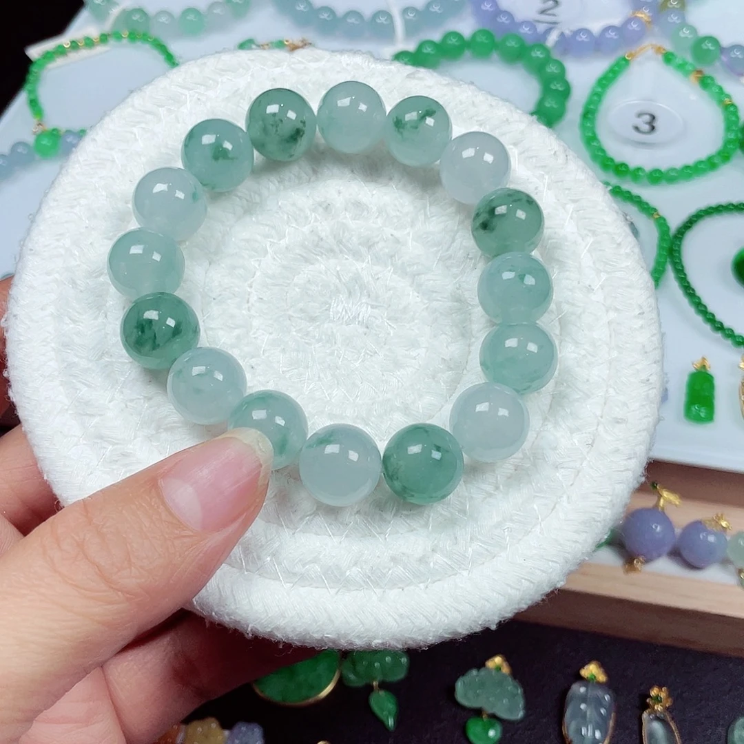 翡翠未镶嵌手链天然缅甸翡翠A货卡12.5