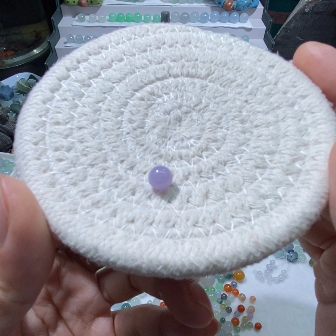 翡翠散珠翡翠红椿紫卡7圆珠