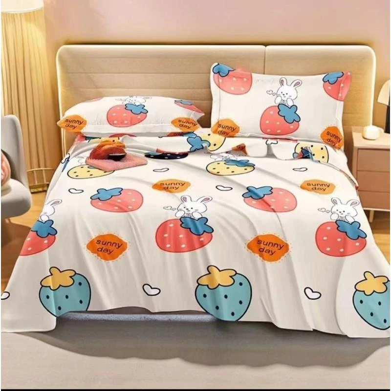 单人床单-【优雅兔】尺寸：1.5*2.3米加厚亲肤印花四季款斜纹床单