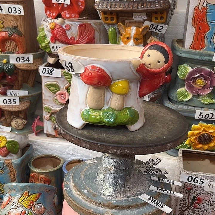 粗陶材质多肉花盆