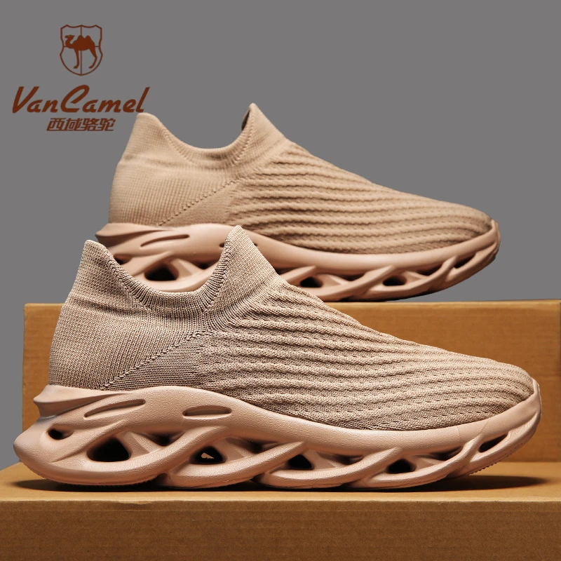西域骆驼潮流夏季运动鞋跑步鞋袜子鞋四季款潮鞋百搭鞋减震跑步鞋