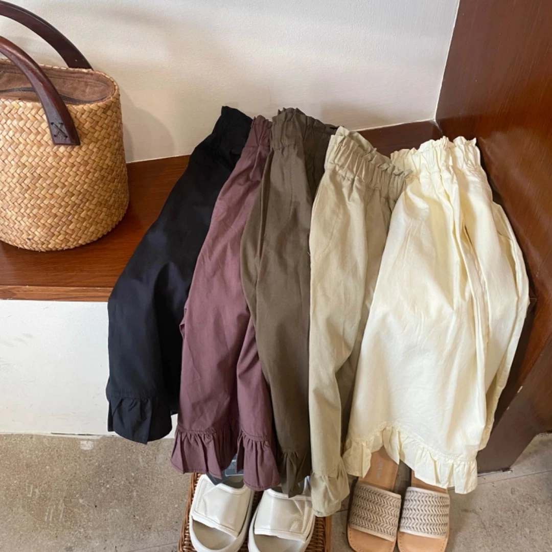 28079-荷叶边7分裤