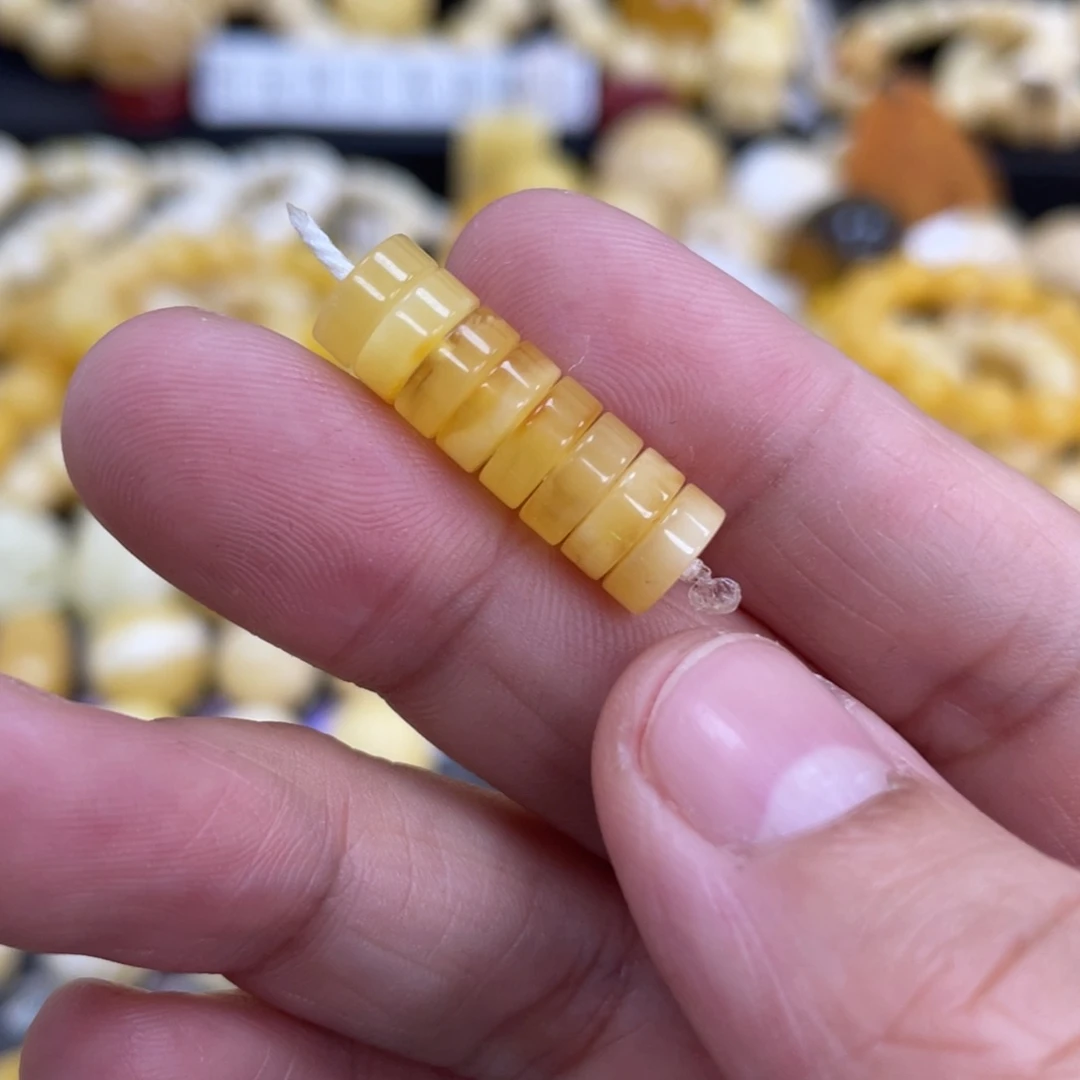 琥珀珠宝奇石未镶嵌7.5mm（8片）