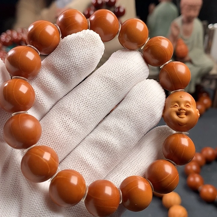 橄榄核手串1.4水晶核