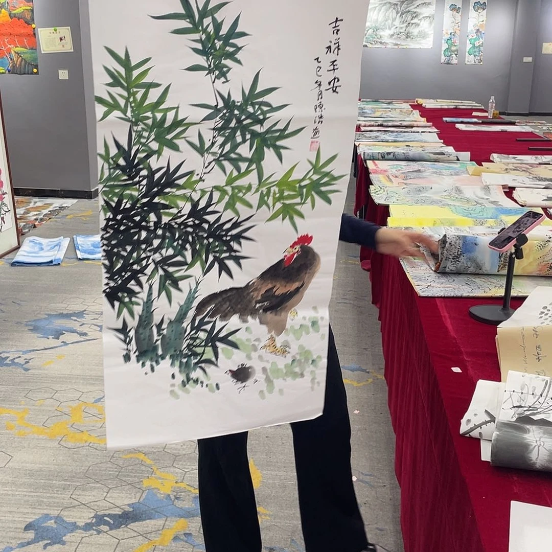 真人名画手工手绘