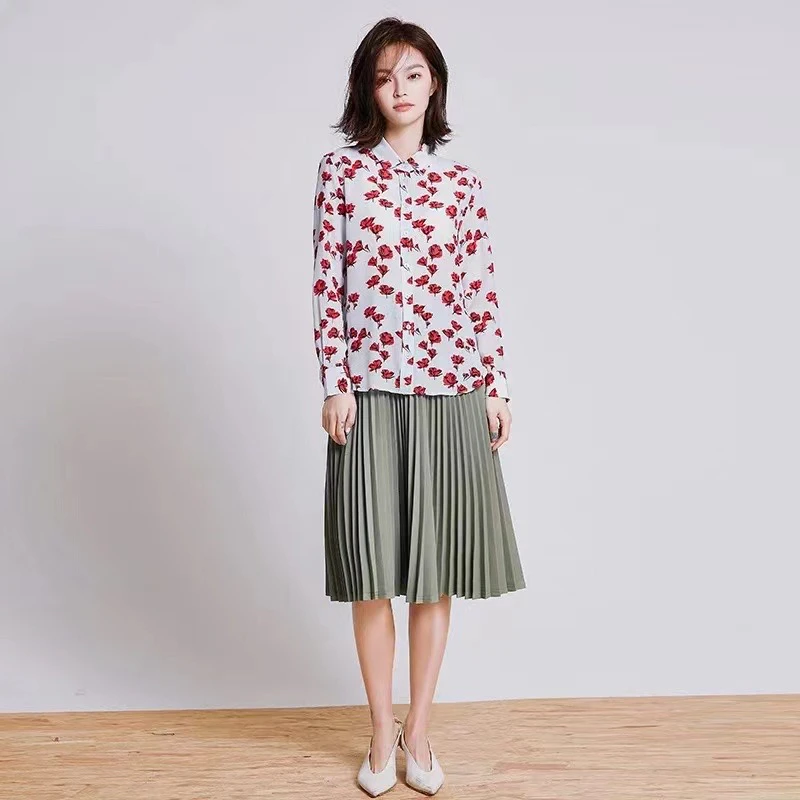 菲妮安 02重磅砂洗工艺真丝优雅气质衬衫女款