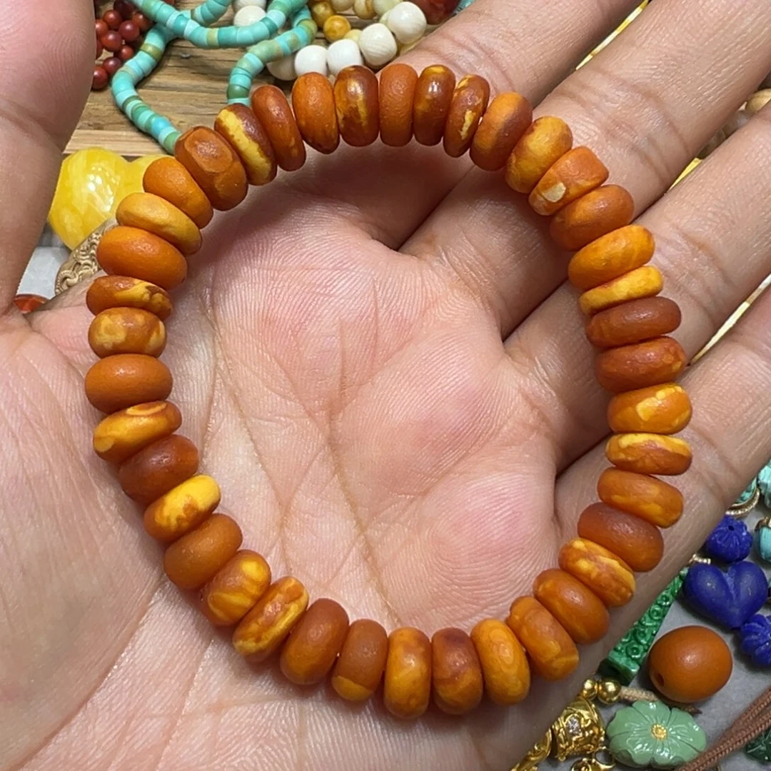 琥珀未镶嵌手链尺寸10